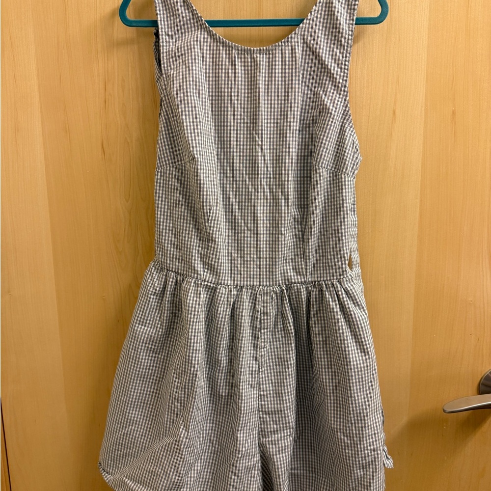 Sleeveless Gingham Romper